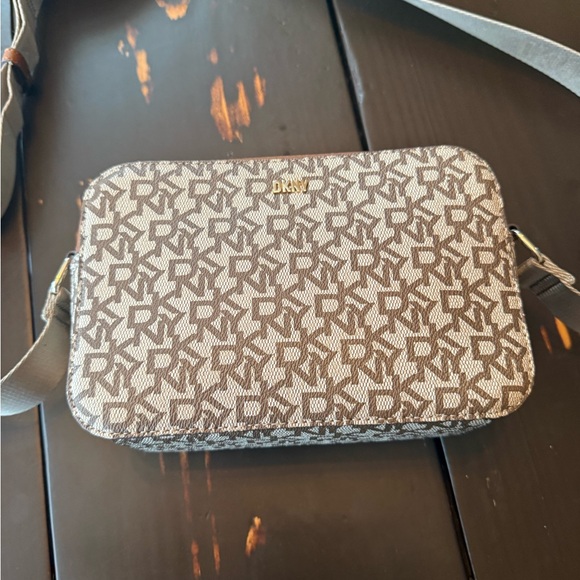 DKNY Brown and Cream Crossbody Bag - Picture 2 of 8
